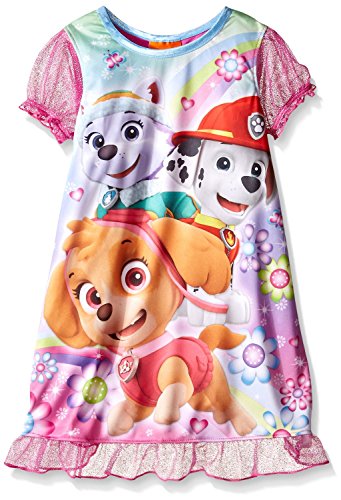 Paw Patrol Little Girls' Skye and Friends' Rescue Wonderland Nightgown Pink 4