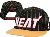 Adidas Miami Heat Pinstripe Snapback Hat