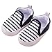 Voberry® Baby Boys Girls Toddlers Striped Sneakers Soft Sole Anti-slip Outdoor Canvas Shoes (6~12 Month, Black)