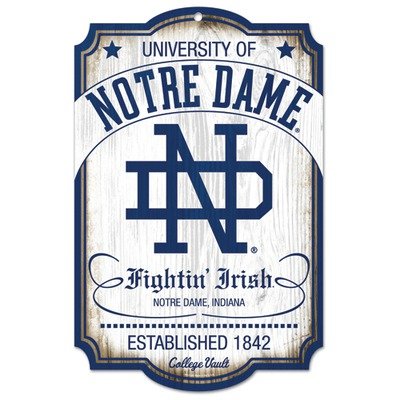 NCAA Notre Dame Fighting Wood Sign