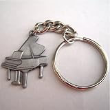 グランドピアノ ピューター キーホルダー Grand Piano Pewter Keychain