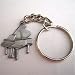 グランドピアノ ピューター キーホルダー Grand Piano Pewter Keychain