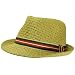 Structured Stiff Braid Summer Fedora Trilby Hat Brown