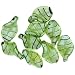 Twisted Leaf Shaped Green Murano Glass Bracelet title=