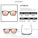 JULI Mens Womens Fashion Wayfarer Wood Bamboo Printed Black Frame Pink Lens Wrap 52MM Sunglasses 4195WN