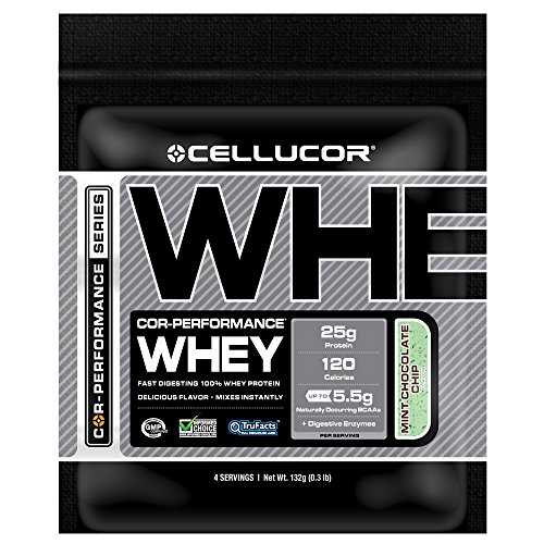Cellucor COR-Performance Whey Protein Powder, Whey Protein Isolate & Whey Concentrate, 4 Serve, Mint Chocolate Chip, G3