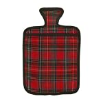 HOTTIES Microhottie Microwave Hot Water Bottle - Quilted Royal Stewart Tartan - Red