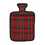HOTTIES Microhottie Microwave Hot Water Bottle - Quilted Royal Stewart Tartan - Red