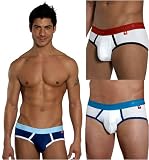 Andrew Christian Tri-Color Super Low Cut Brief Underwear