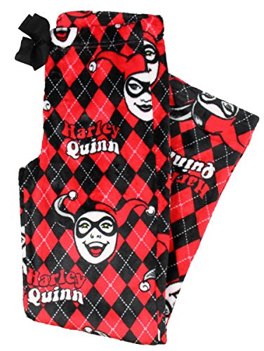 DC Comics Harley Quinn Women's Pajama Super Minky Plush Fleece Sleep Pant