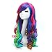 Leiwo Wavy Wigs,31.5 inch Long Curly Wig with Wig Cap for Cosplay,Halloween Party
