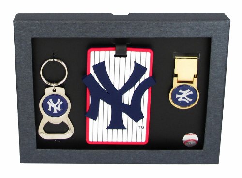 New York Yankees - MLB Bottle Opener Key Ring, Luggage Tag, Money Clip Gift Set