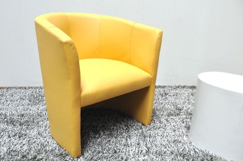 Design Clubsessel Cocktailsessel Kunstleder Gelb