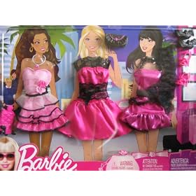 Click here to buy Barbie Party Fashion Clothes and Accessories by Barbie.