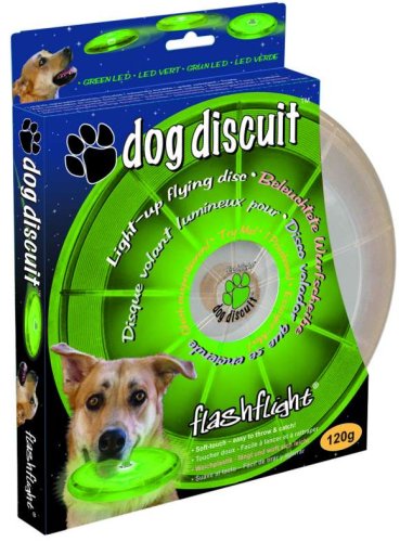Dog Discuit Green Light-Up Disc