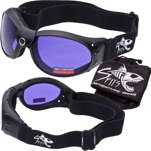 Eliminator ELITE Motorcycle Goggles - NEW Upgraded Neoprene Foam - Leather Accent Buckle