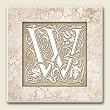 AbsorbaStone Coaster set~ Monogram Initial W ~ 4 Tile Drink Coasters ~ code 592