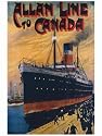 Allan Line To Canada by Unknown. CANVAS ROLLED. 15.39 inches width by 23.41 inches height. Highest Quality Art Poster Print