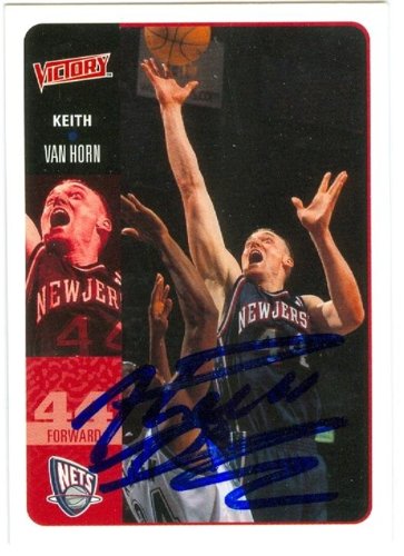 Keith Van Horn Autographed/Hand Signed Basketball Card (New Jersey Nets) 2000 Upper Deck Victory #13