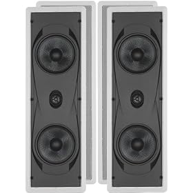 Yamaha Natural Sound Custom Easy-to-install In-Wall Flush Mount 2-Way 130 watts Speaker Set (Pair of 2) with 1" Soft Dome Tweeter & Dual 6.5" Cone Woofers for Enhanced Center Channel or In-Wall Speaker Sound From Your Plasma LCD Big Screen TV or any Home Theater System