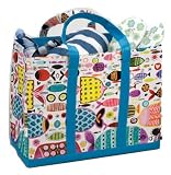 October Hill Livin' Large Oh! Everything Tote Shopping Bag, Fish School, Extra Large 10-1/2-Inch by 19-1/2-Inch