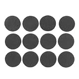 Amico 12 Pcs Furniture Black Foam Round Protective Mat Pad 20mm x 1.8mm