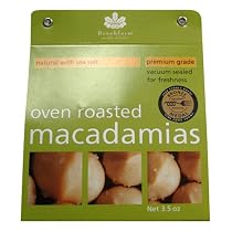 Brookfarm Macadamia Nuts Oven Roasted with Sea Salt, 3.5-Ounce Bags (Pack of 3)