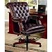 Coaster Traditional Executive Leather Office Chair, Nail head Trim Tufted Back