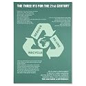 SSeco 3Rs Environmental Poster for Awareness PVC Recycle Reduce Re-use W420xH595mm Ref ENV07