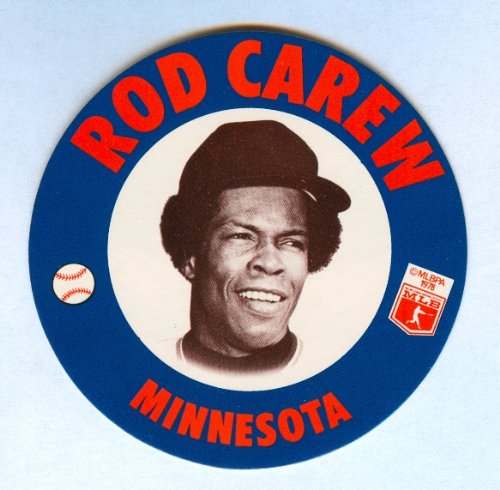 1978 Papa Ginos Baseball Card Disc Minnesota Twins Rod Carew