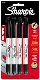 Sharpie CD/DVD Twin Tip Permanent Markers, 4 Black Markers (37035PP)