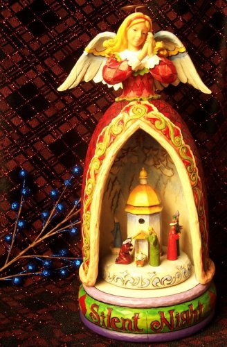 Musical Nativity Scene Angel Figurine By Jim Shore