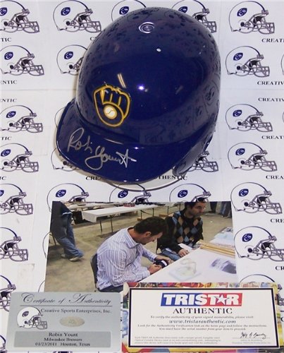 Robin Yount Autographed/Hand Signed Milwaukee Brewers Mini Helmet