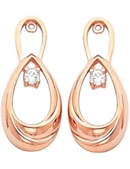 Pair of 18K Rose Gold Diamond Earring Jackets - 0.16 Ct. -- LIFETIME WARRANTY