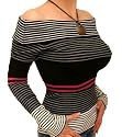 Blue Banana Black and Pink off The Shoulder Jumper