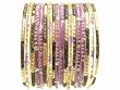 Beachcombers! Ethnic Glass Indian Wedding Bridal Bollywood Bangles Belly Dance Bracelets Set Lavender