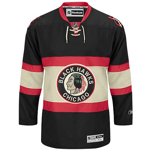 NHL Youth Chicago Blackhawks Third/Alternate Premier Jersey - R58X2Bdd (Black, Large/X-Large)