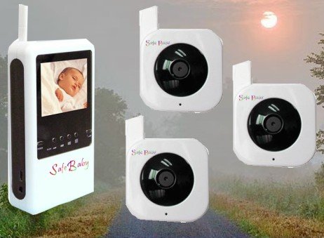 Home Sentry Interference Free 3 Camera Auto Switching Digital Monitor From Safe Baby. Auto Switching with 8 Camera Capability