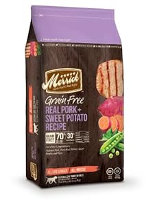 Merrick Grain Free 25-Pound Real Pork and Sweet Potato Recipe Dog Food, 1 Bag