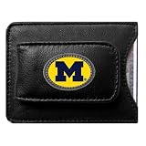 Michigan Wolverines NCAA Logo Card/Money Clip Holder (Leather)