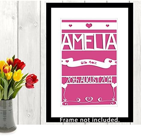 A4 personalised newborn print with mount - Personalized print