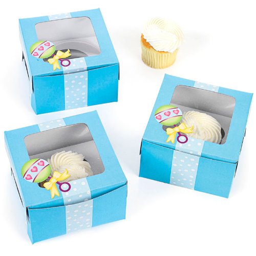 Baby Boy Cupcake Boxes (1 dz)