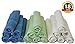 Careoutfit Washcloth Towels - 100% Cotton - 18 Pack - White & Blue and Seafoam