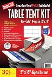 Blanks/USA Pre-Cut Table Tent Kit (TTP30FLWH)