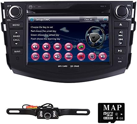 Car DVD Player GPS Navigation In Dash Stereo Radio System BT TV FOR TOYOTA RAV4+ Free Camera