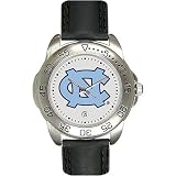North Carolina Tar Heels - UNC Suntime Mens Sports Watch w/ Leather Band - NCAA College Athletics