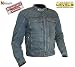 Xelement Advance Blue Denim Mens Cruiser Motorcycle Jacket with Level-3 Advanced Armo...