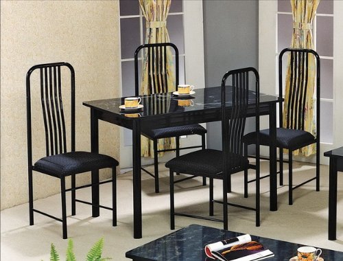 5PC Black Dinette Set