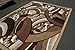 Generations Contemporary Brown and Beige Modern Square and Circles Area Rug 5'2 x 7'3