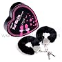 Pink Furry Metal Handcuffs Bachelorette Party Wedding Gift